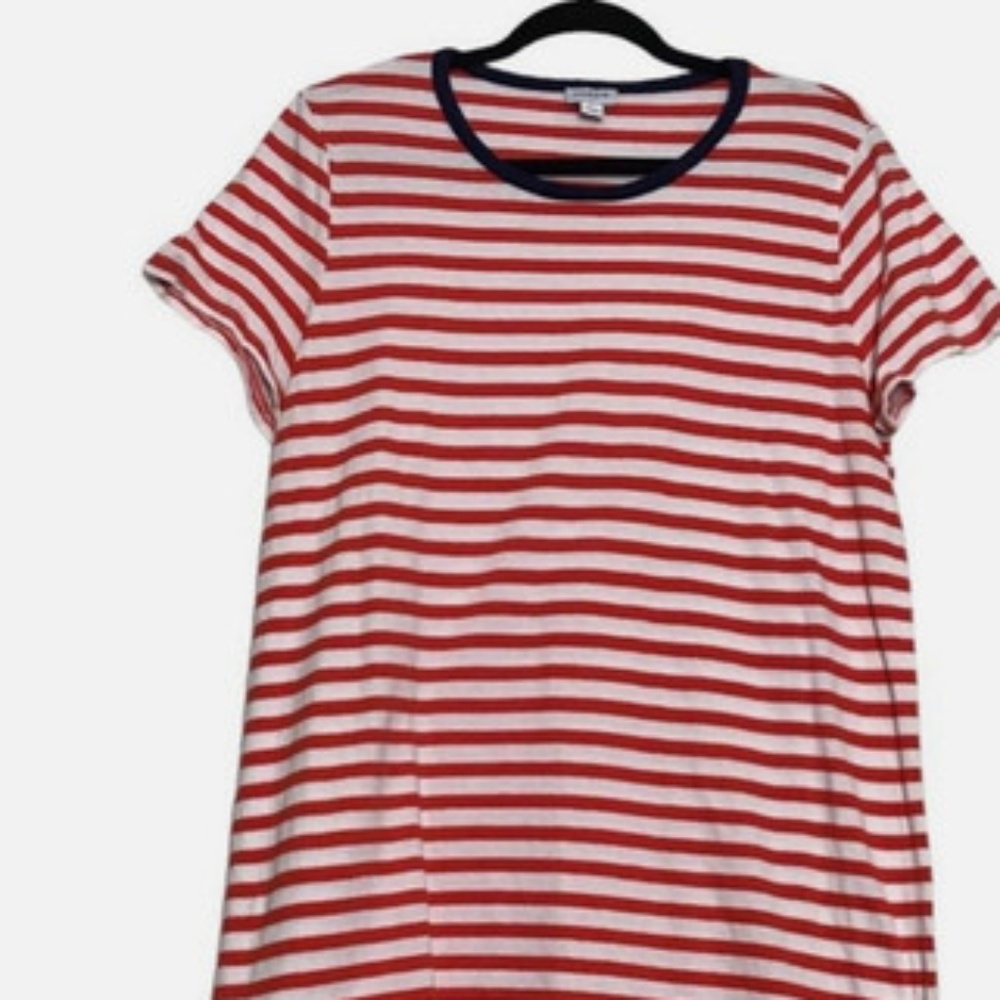 J. Crew Striped T-Shirt Dress Womens Size Large Preppy Comfy Beach Size L